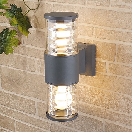 Настенный уличный светильник 1407 Techno cерый IP54 1407 Techno cерый Elektrostandard - фото