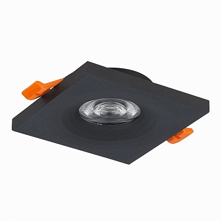 Св-к встр. Черный GU10 1*50W L94xW94xH27 220V Без ламп ST205.418.01 - фото