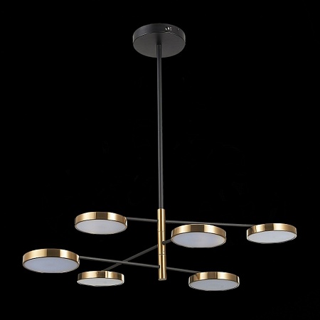 Светильник подвесной ST-Luce Черный/Латунь, Белый LED 6*7,5W 3000K SL1605.413.06 - фото