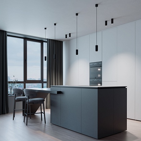 Светильник накладной Nubis GU10 чёрный 25012/01 Elektrostandard - фото