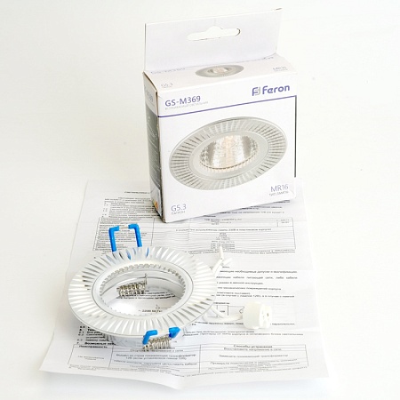 Светильник встраиваемый Feron GS-M369 потолочный MR16 G5.3 серебристый - фото