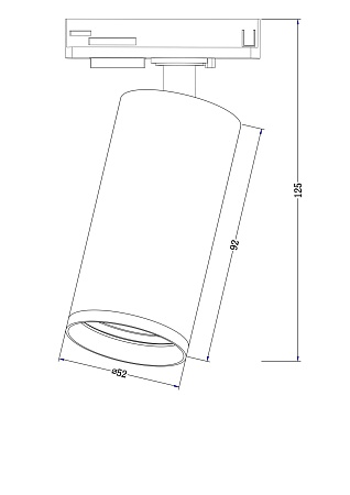 Трековая система Technical однофазная для натяжного потолка белая 200x200x200 TS-Z-200-TR020-1-GU10-W