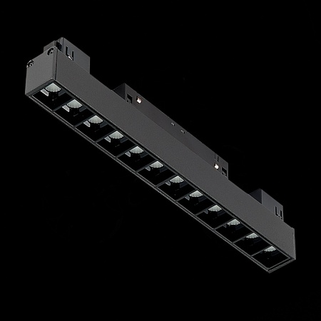 Магнитный трековый светильник Черный LED 1*12W 3000K 1 009Lm Ra>90 36° IP20 L222xW22xH4 ST361.436.12 - фото