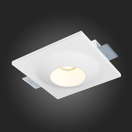 Св-к встр. из гипса Белый GU10 1*50W IP20 L220xW220xH58 180-240V Без ламп ST253.508.01 - фото