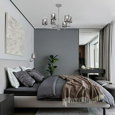 Потолочный светильник Eurosvet 60156/6 хром - фото