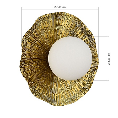 Светильник настенный Латунь/Белый G9 1*5W 4000K SLE1196-301-01 - фото