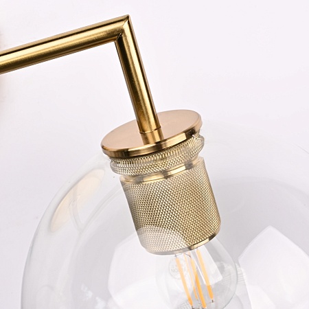 Бра Rh Utilitaire Globe Shade Double Sconce Brass Imperiumloft 123273-22 - фото