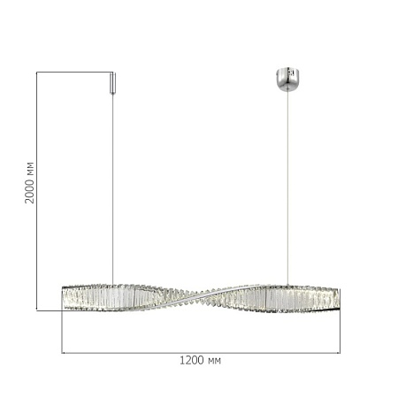 Светильник подвесной ST-Luce Хром/Прозрачный LED 1*25W 4000K SL6205.123.01 - фото