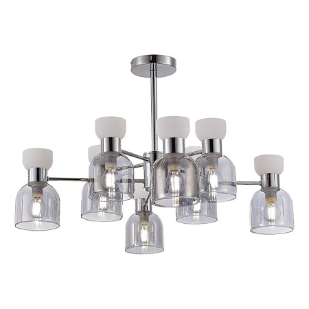 Светильник потолочный Хром/Белый, Дымчатый E14 8*40W SLE1045-102-08 - фото