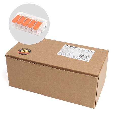 Универсальная компактная клемма 5-проводная STEKKER, LD221-615 - фото