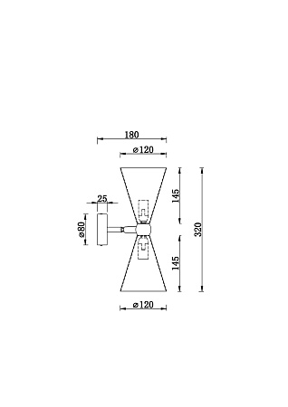 Настенный светильник (бра) Maytoni Vesper MOD108WL-02WG - фото