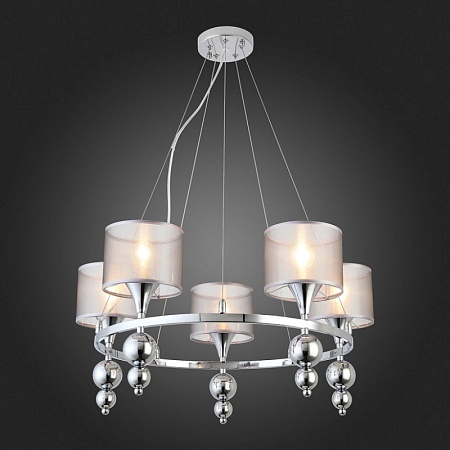 Светильник подвесной Хром/Серебристый E14 5*40W SLE107103-05 - фото
