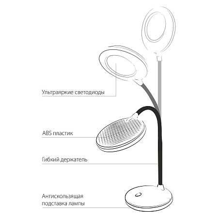 Настольный светодиодный светильник Sweep черный TL90400 - фото