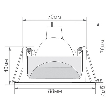Светильник потолочный встраиваемый FERON DL2830 32646 - фото