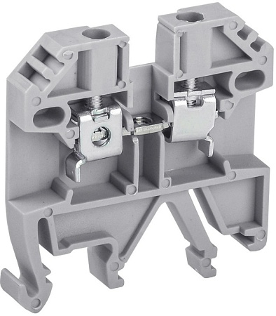 Зажим наборный изолированный (винтовой) ЗНИ - 10,0 (JXB10), серый, STEKKER - фото