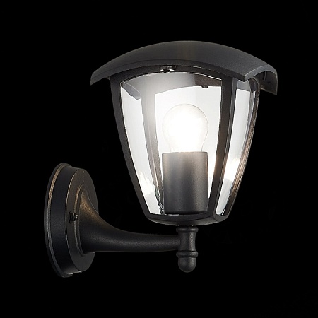 Светильник уличный настенный ST-Luce Черный/Черный, Прозрачный E27 1*40W SL081.401.01 - фото