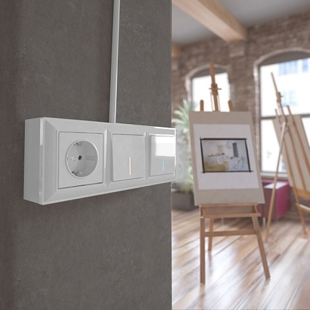 Коробка для накладного монтажа (белый) W8000001 - фото