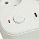 Удлинитель 3-местный c/з 3x1 мм2, 1,8 м, 250В, 10А, 4USB+2Type-C 2,4А, серия Home plus, белый STEKKER HM09-36-02 - фото