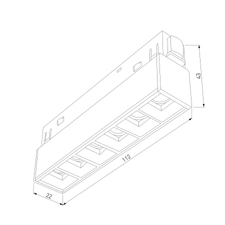 Slim Magnetic Трековый светильник 6W 4000K Artas чёрный/золото 85101/01 85101/01 Elektrostandard - фото