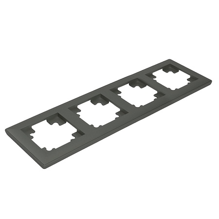 Рамка STEKKER, PFR00-7005-06 5-местная, пластик, серия Катрин, графит - фото