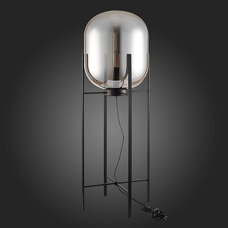 Торшер ST-Luce Черный/Дымчатый E27 1*40W (из 2-х коробок) SL1050.725.01 - фото