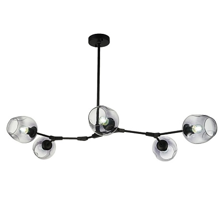 Светильник подвесной Черный/Дымчатый E27 5*40W SLE154843-05 - фото