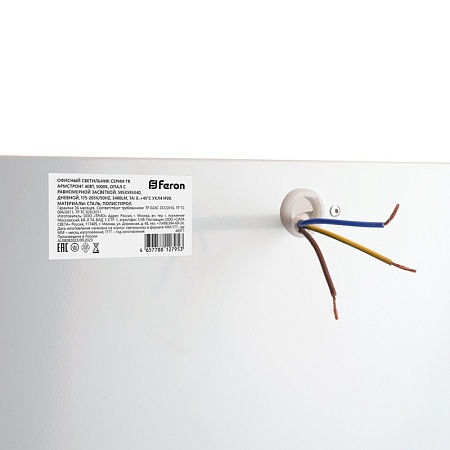 Офисный светильник серии TR Армстронг 40Вт, 5000К, опал с равномерной засветкой - фото