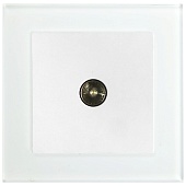 Розетка телевизионная 1-местная STEKKER GLS00-7008-01, 75 Ом, 5-862МГц, серия Катрин, белый