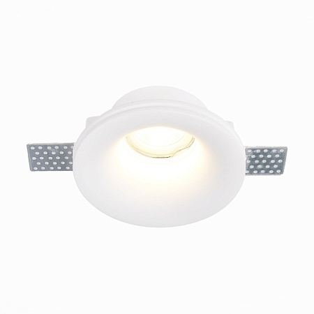 Св-к встр. из гипса Белый GU10 1*50W IP20 D120xH50 180-240V Без ламп ST254.318.01 - фото