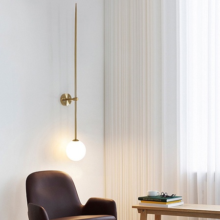 Настенный Светильник Lines Ball 200 Gold Imperiumloft 178059-26 - фото