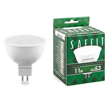 Лампа светодиодная SAFFIT SBMR1611 MR16 GU5.3 11W 230V 6400K - фото