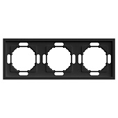 Рамка STEKKER, PFR00-5003-05 3-местная, серия Эмили, черный уголь, soft touch