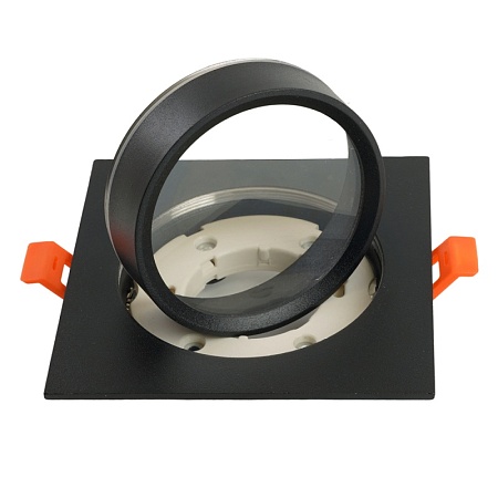 Светильник встраиваемый Feron DL505 потолочный GX53 черный квадрат IP44 - фото