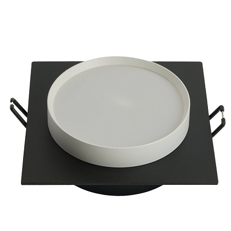 Светильник встраиваемый Feron DL506 потолочный GX53 черный + белый квадрат - фото