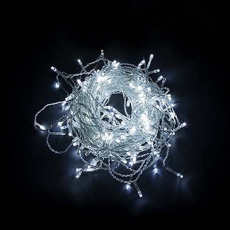 Светодиодная гирлянда Feron CL18 занавес 1,5*1,5м  + 3м 5000К, c питанием от сети 230V, c эффектом стробов, белый шнур - фото