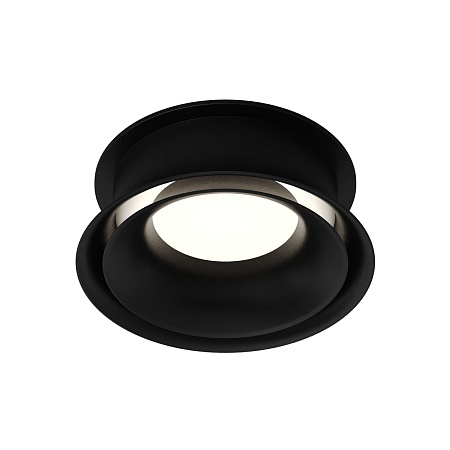 DK2403-BK Встраиваемый светильник влагозащ., IP 44, 10 Вт, GU10, черный, алюминий - фото