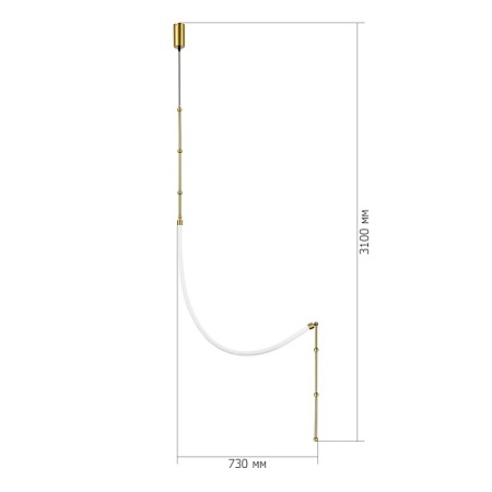 Светильник настенно-потолочный ST-Luce Латунь/Белый LED 1*20W 3000K SL6132.301.20 - фото