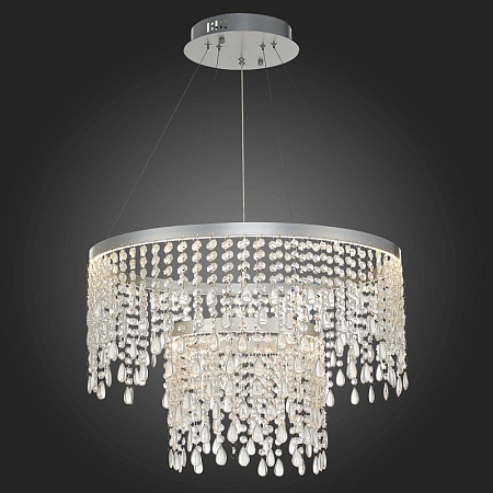 Люстра подвесная ST-Luce Серебристый/Прозрачный LED 1*55W 3000K/4000K/6000K SL6201.103.55 - фото