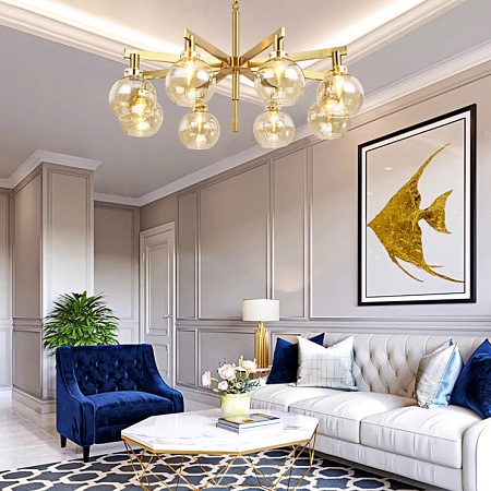 Люстра Carmella Globe Pendant 10 Imperiumloft 84795-22 - фото