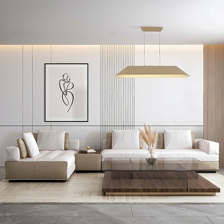 Светильник подвесной ST-Luce Бежевый,Белый/Бежевый,Белый LED 1*32W SL3001.813.01 - фото