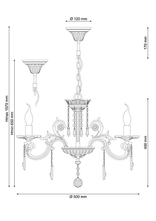 Lucia Tucci NAPOLI 148.5 white antique - фото