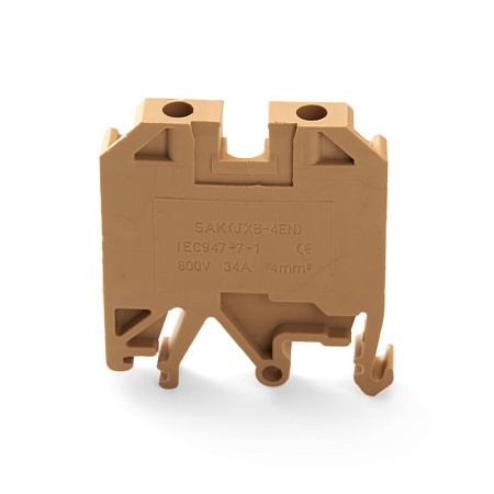 Зажим наборный изолированный (винтовой) ЗНИ - 4,0 (JXB4), бежевый STEKKER - фото