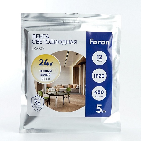 Лента светодиодная 24v FERON LS530 48270 - фото