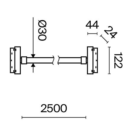 Трековая система Technical накладная магнитная чёрная 150x150x150 TS-Z-150-TR101-2-50W3K-B