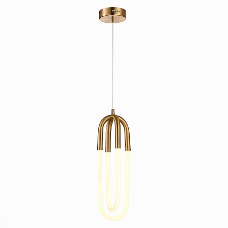 Подвес ST-Luce Латунь/Латунь, Белый LED 2*14W 3000K SL1579.303.02 - фото