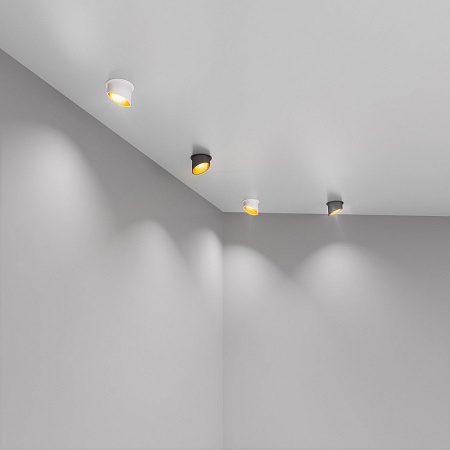 Встраиваемый точечный светильник 7005 MR16 BK/GD черный/золото Elektrostandard - фото