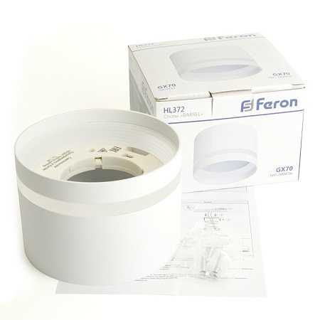 Светильник потолочный Feron HL372 LUNA 25W, 230V, GX70, белый - фото