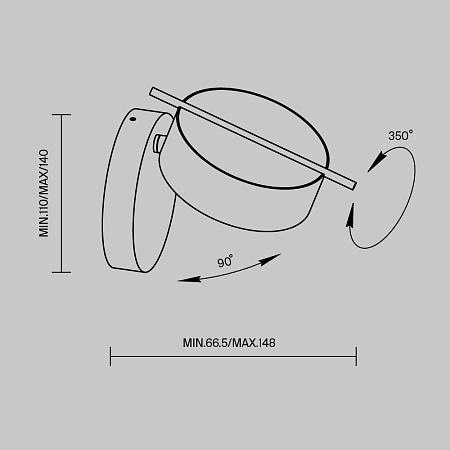 Настенный светильник (бра) Maytoni Nuance MOD180WL-L4B3K - фото