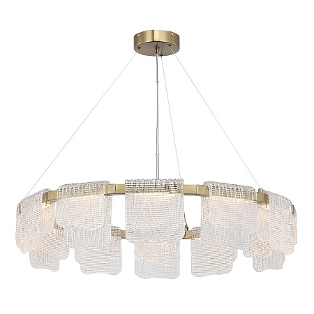 Светильник подвесной ST-Luce золотистый/прозрачный LED 1*66W 3000K SL6021.203.66 - фото