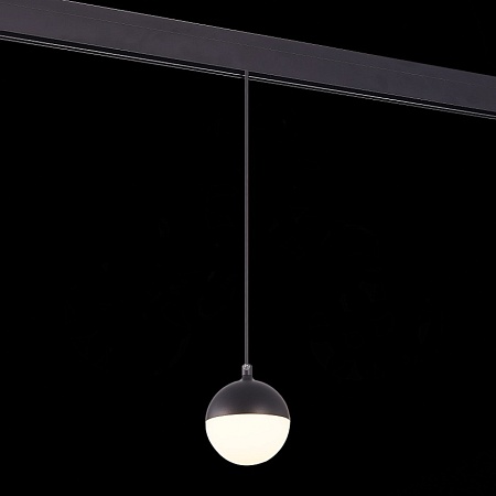 Магнитный трековый светильник подвесной Черный LED 1*7W 4000K 520Lm Ra>80 120° IP20 D90 ST358.443.07 - фото